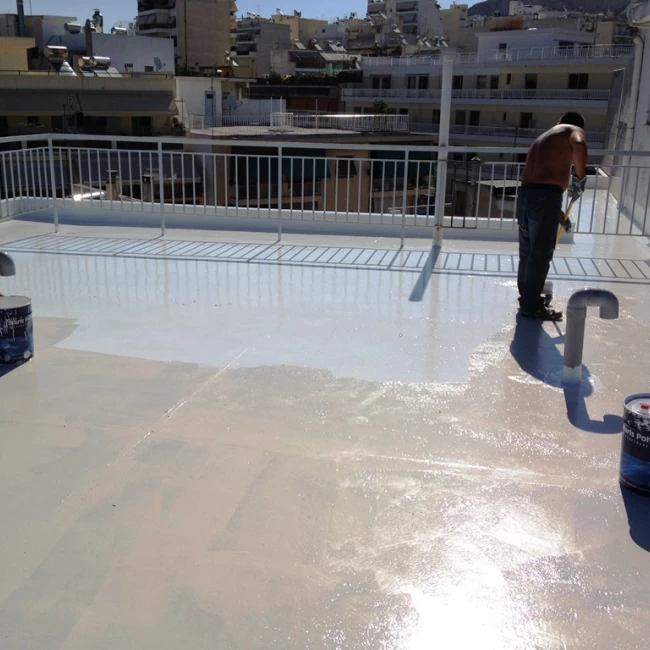 Στεγανοποίηση Ταράτσας Πολυκατοικίας με Mariseal 250
