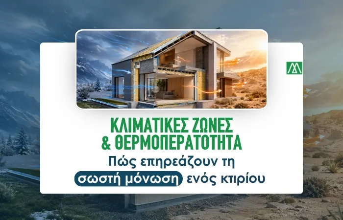 Κλιματικές ζώνες και θερμοπερατότητα. Πώς επηρεάζουν τη σωστή μόνωση ενός κτιρίου